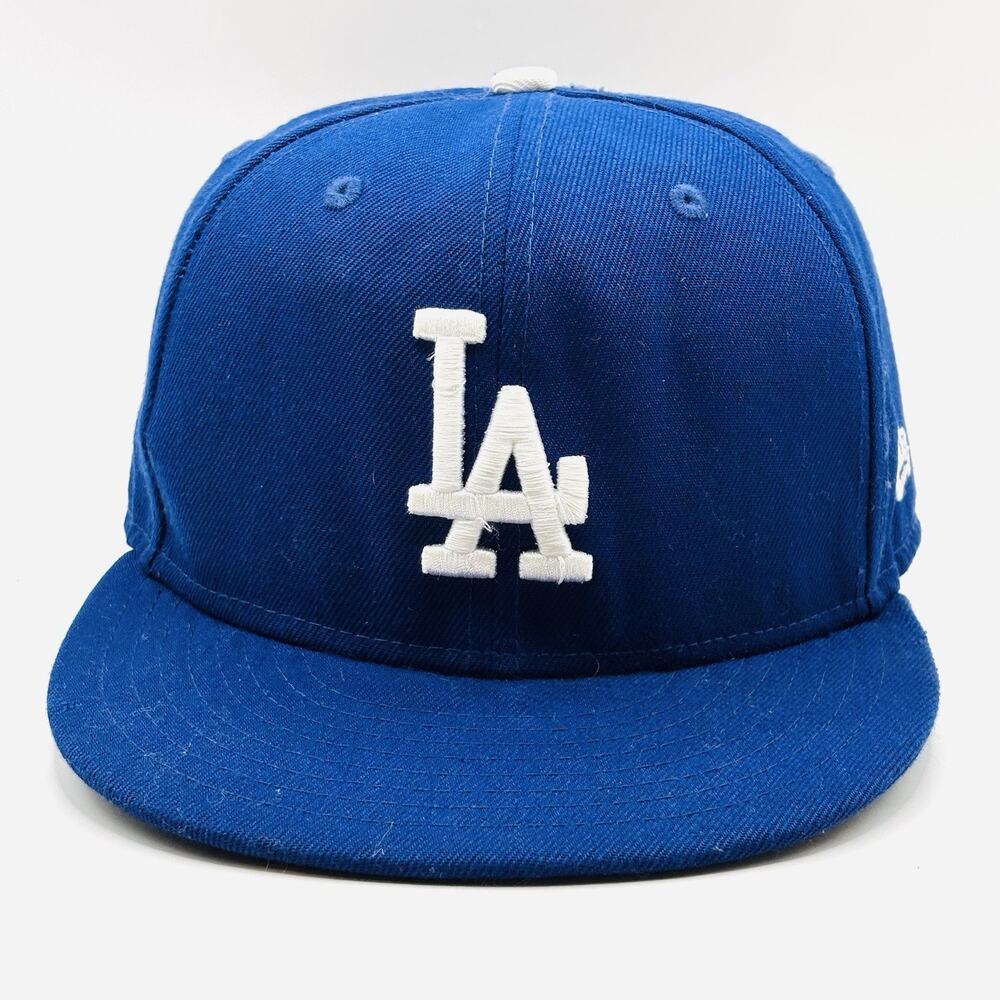 Los Angeles LA Dodgers New Era 59FIFTY Retro Classic Fitted Hat Royal Blue 7 3/4